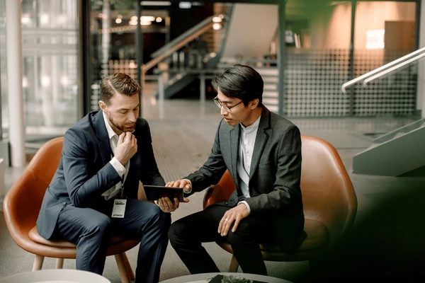 Team working together on a business strategy